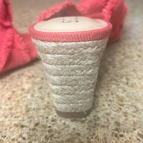 Sole Society Red Casual Bowknot Comfy Slip On Sandal Size 10 - Picture 4 of 7